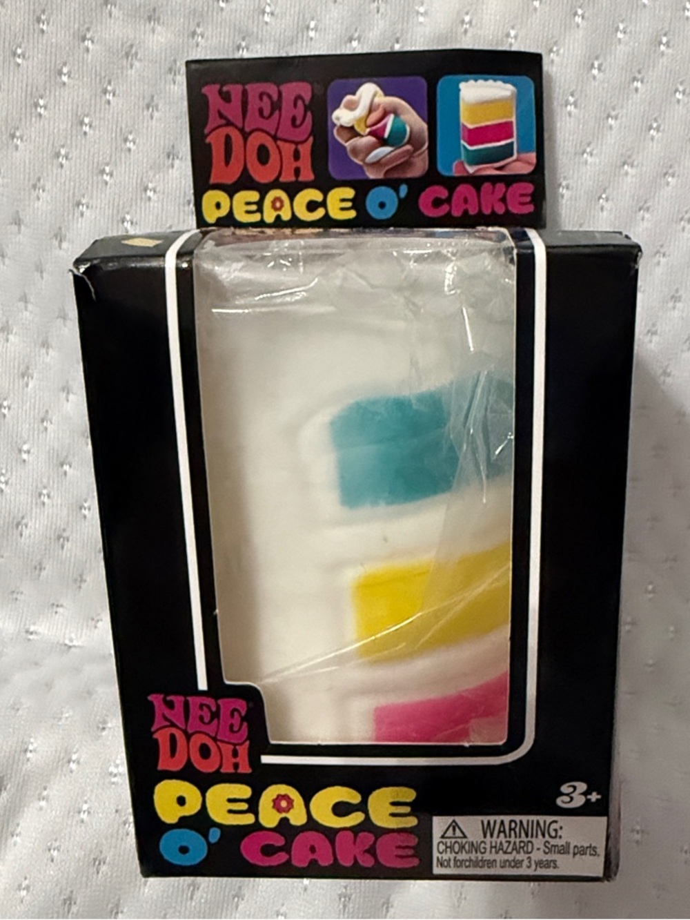 Peace O' Cake Kids Toy - White with Blue, Yellow, Pink Accents